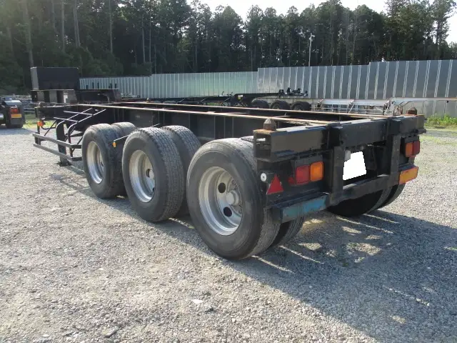 ★車検付(R7.7)平成20年 日本フルハーフ 20FT3軸コンテナシャーシー リーフサス 積載:17,300㎏ 第五輪:5,110㎏以上 一括緩和の画像7