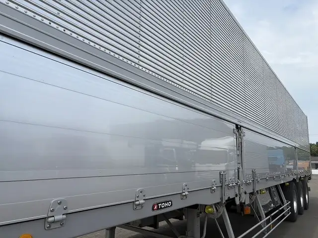車検:R7.8.21迄 令和4年 東邦 13m3軸ウィングトレーラー リフトアクスル(後軸残し)積載:27,400㎏ 第五輪荷重:11,310㎏以上の画像9