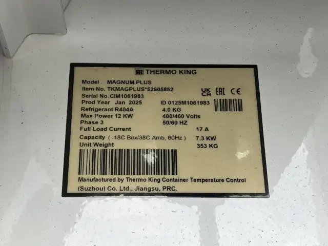 ☆予備検付(R8.7.3)☆ 新品未使用 令和7年 トレクス 40FT3軸冷凍コンテナシャシSET ユニット:MAGNUM PLUS 発電機:SG3000 ジョロダー4列 キーストン 観音SD リフトアクスル(後後軸残し) 積載:30,480㎏ 第五輪:10,830㎏以上の画像20