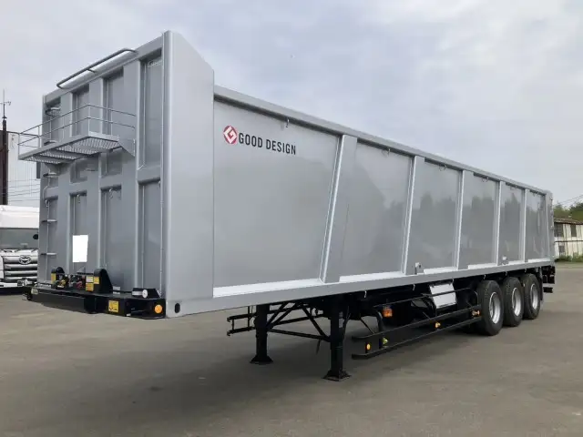 ☆予備検付(R7.7.10)☆ 50立米 未登録 フルハーフ 40FT3軸コンテナシャシ 未使用NEWエコロジーボックス リア片開式Lサイズ 後方水抜き穴 リーフサス の画像1