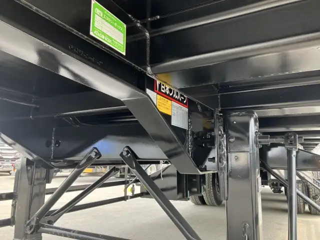 ☆予備検付(R7.7.10)☆ 50立米 未登録 フルハーフ 40FT3軸コンテナシャシ 未使用NEWエコロジーボックス リア片開式Lサイズ 後方水抜き穴 リーフサス の画像18