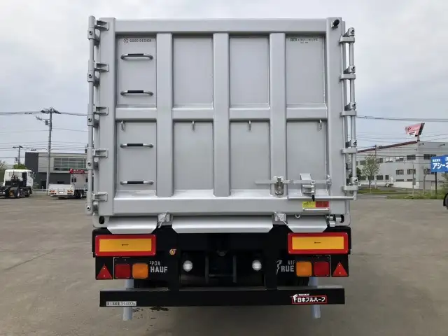 ☆予備検付(R7.7.10)☆ 50立米 未登録 フルハーフ 40FT3軸コンテナシャシ 未使用NEWエコロジーボックス リア片開式Lサイズ 後方水抜き穴 リーフサス の画像6