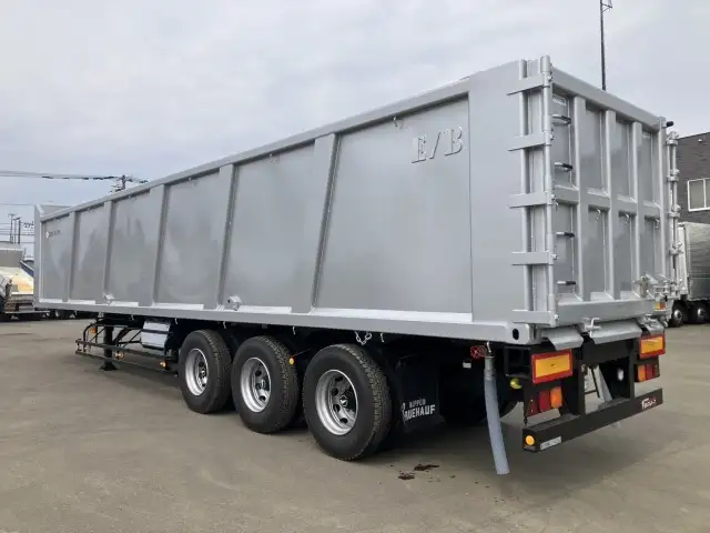 ☆予備検付(R7.7.10)☆ 50立米 未登録 フルハーフ 40FT3軸コンテナシャシ 未使用NEWエコロジーボックス リア片開式Lサイズ 後方水抜き穴 リーフサス の画像7