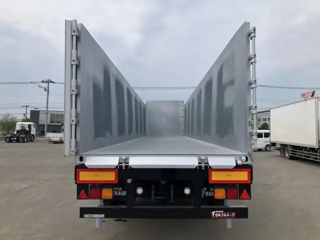 ☆予備検付(R7.7.10)☆ 50立米 未登録 フルハーフ 40FT3軸コンテナシャシ 未使用NEWエコロジーボックス リア片開式Lサイズ 後方水抜き穴 リーフサス の画像9