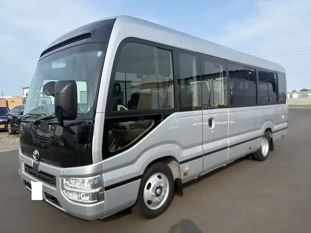 未使用車! 車検:令和8年3月迄 令和7年 トヨタ マイクロバス GX ロングボディ 24人乗り AT 距離:300㎞未満の画像1