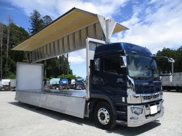 ★車検付R7.12.26迄★ 令和5年 三菱 3軸高床アルミウイング AT ハイルーフ メッキ アルミホイール 床鉄板 最大積載量;13,900kgの画像11