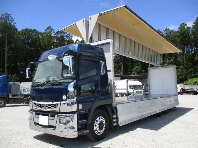 ★車検付R7.12.26迄★ 令和5年 三菱 3軸高床アルミウイング AT ハイルーフ メッキ アルミホイール 床鉄板 最大積載量;13,900kgの画像9