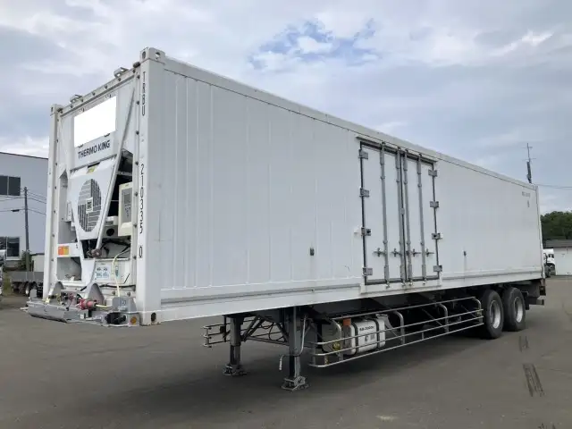 ☆車検付き(R8.8.28)☆ 令和3年 40FT2軸冷凍コンテナシャシSET エアサス(リフトアクスル付) ユニット:MAGNUM PLUS 発電機:サーモキング(SG-3000e) ジョロダー4列 キーストン 積載:24,000㎏ 第五輪8,900㎏以上の画像1