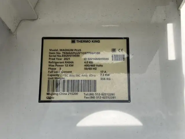 ☆車検付き(R8.8.28)☆ 令和3年 40FT2軸冷凍コンテナシャシSET エアサス(リフトアクスル付) ユニット:MAGNUM PLUS 発電機:サーモキング(SG-3000e) ジョロダー4列 キーストン 積載:24,000㎏ 第五輪8,900㎏以上の画像39