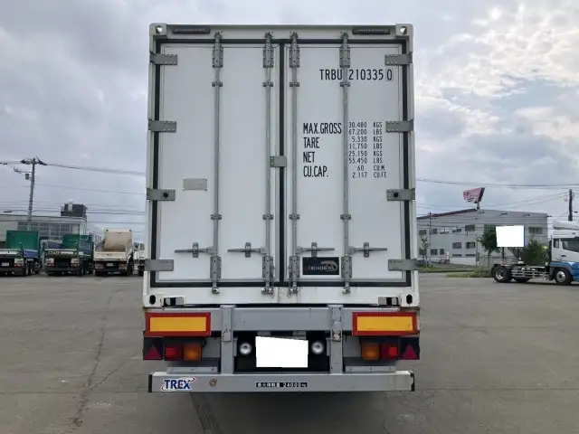 ☆車検付き(R8.8.28)☆ 令和3年 40FT2軸冷凍コンテナシャシSET エアサス(リフトアクスル付) ユニット:MAGNUM PLUS 発電機:サーモキング(SG-3000e) ジョロダー4列 キーストン 積載:24,000㎏ 第五輪8,900㎏以上の画像6