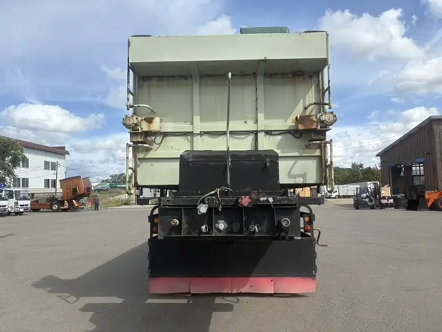 【車検=R8年9月迄】H13年フルハーフ  2軸ダンプトレーラー  ステンレス張  内寸＝830x220x63の画像2