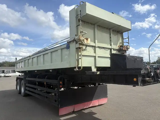 【車検=R8年9月迄】H13年フルハーフ  2軸ダンプトレーラー  ステンレス張  内寸＝830x220x63の画像3