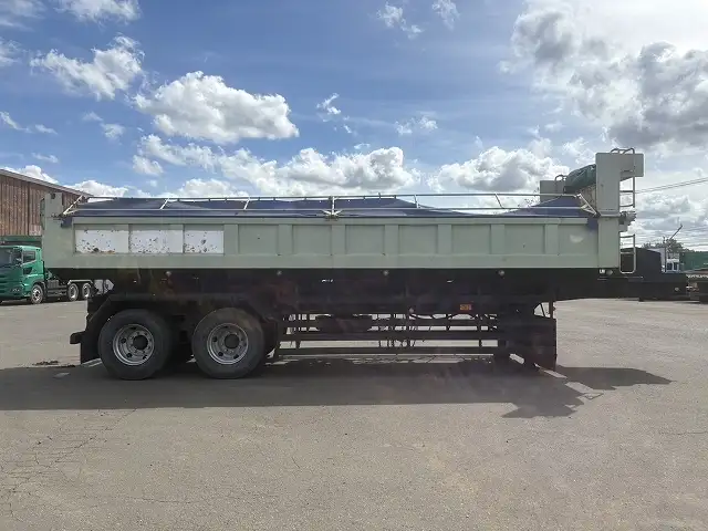 【車検=R8年9月迄】H13年フルハーフ  2軸ダンプトレーラー  ステンレス張  内寸＝830x220x63の画像4