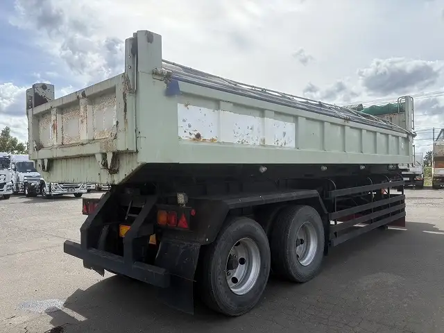 【車検=R8年9月迄】H13年フルハーフ  2軸ダンプトレーラー  ステンレス張  内寸＝830x220x63の画像5