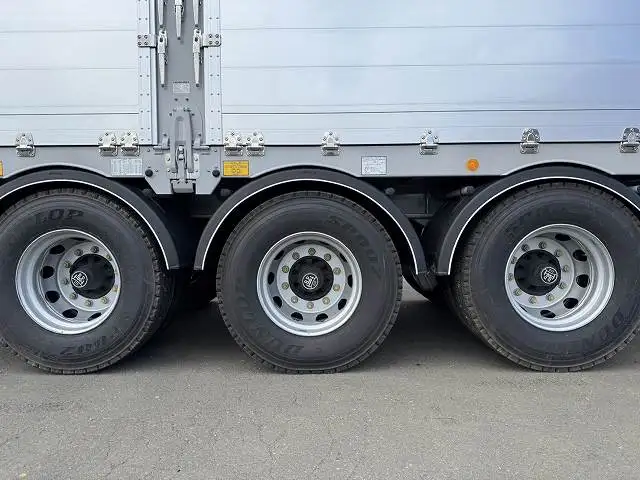 車検付き:令和8年9月21日 シングル引き可能 フルハーフ 14m3軸ウイングトレーラー 門口・蝶番ステンレス 中軸残しリフトアクスル 積載:26,100kg 第五輪荷重:11,150kg以上の画像18