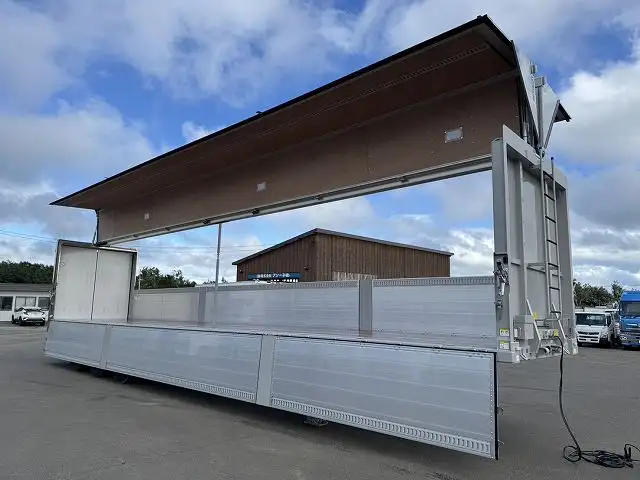 車検付き:令和8年9月21日 シングル引き可能 フルハーフ 14m3軸ウイングトレーラー 門口・蝶番ステンレス 中軸残しリフトアクスル 積載:26,100kg 第五輪荷重:11,150kg以上の画像6