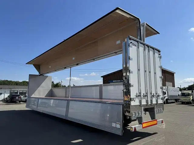 予備検：令和7年12月15日まで　フルハーフ　13m3軸ウイングトレーラー　中軸残しリフトアクスル　積載：26,400kgの画像19