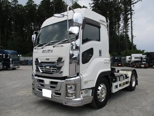 ナンバー付　令和2年　いすゞ　トラクタ　460馬力　AT　第五輪：11,400㎏　ダンプPTO付　極東開発　アルミホイール　ETC2.0の画像1