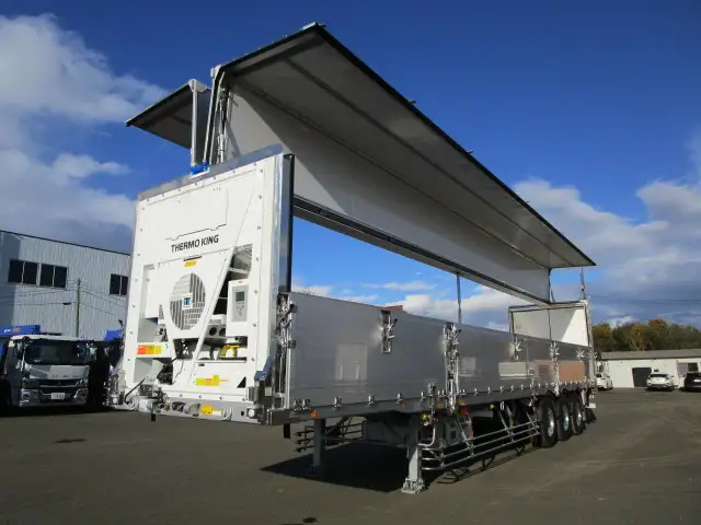 登録済み未使用車　車検：令和8年9月28日迄　令和7年式　フルハーフ　14m3軸冷凍ウイングトレーラー　スーパーシングル　リフトアクスル後軸残し　積載：24,000kg　第五輪：10,980kgの画像31