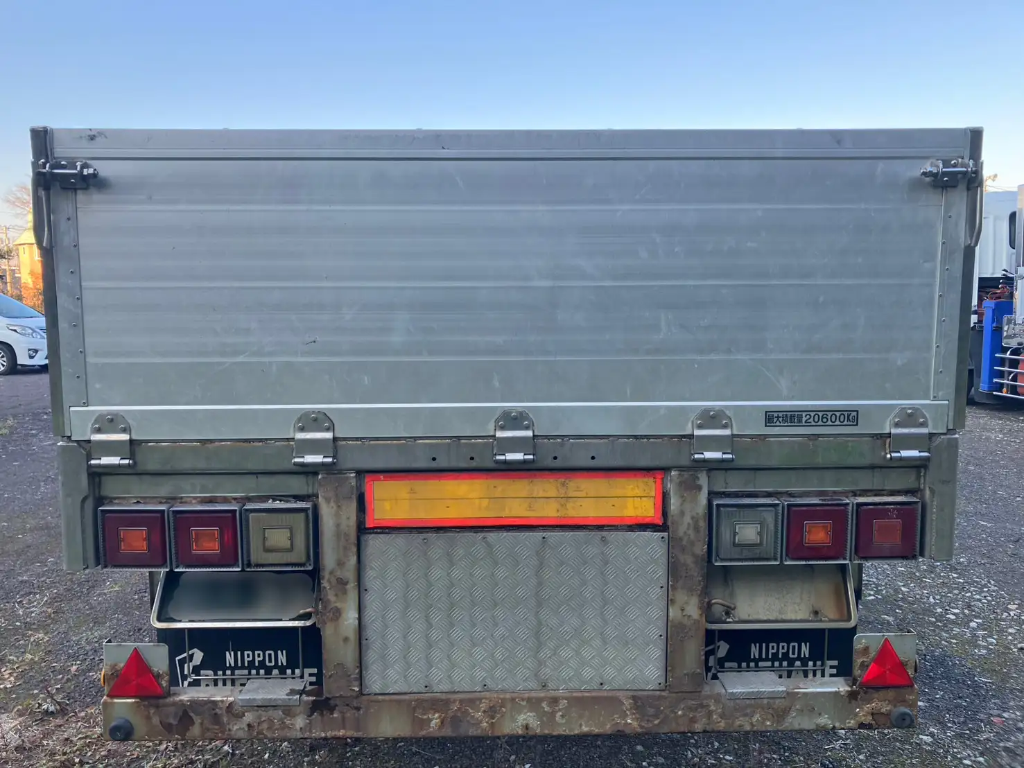 【委託販売車両】平成19年　フルハーフ　13m2軸アオリ付きトレーラ　車検付　エアサス　ジョロダー4列の画像5