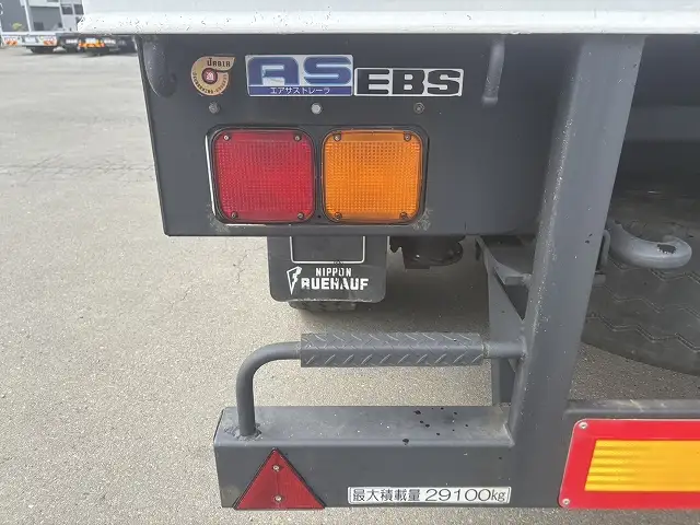 車検:令和8年2月25日 積載:29.1t フルハーフ 12m3軸フラットトレーラー スーパーシングル リフトアクスルの画像18