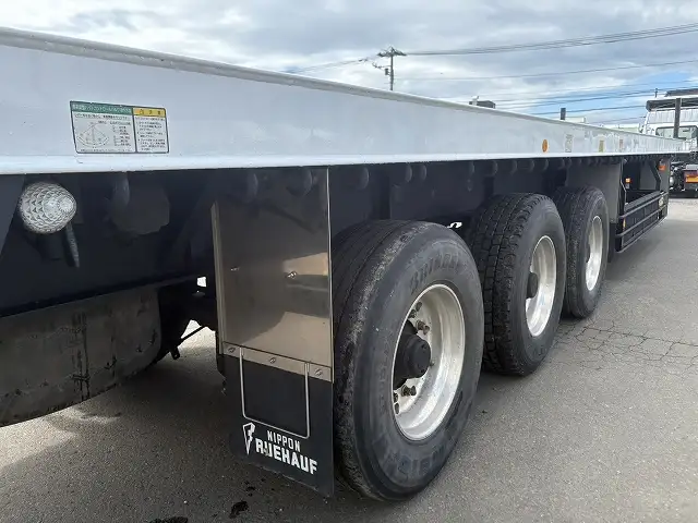 車検:令和8年2月25日 積載:29.1t フルハーフ 12m3軸フラットトレーラー スーパーシングル リフトアクスルの画像20