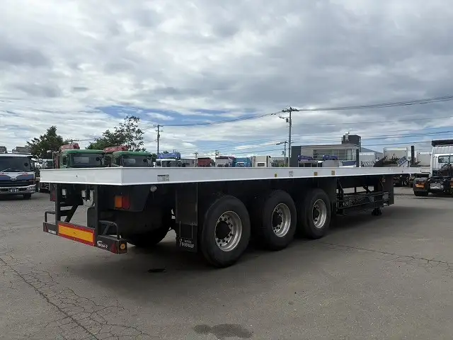 車検:令和8年2月25日 積載:29.1t フルハーフ 12m3軸フラットトレーラー スーパーシングル リフトアクスルの画像5