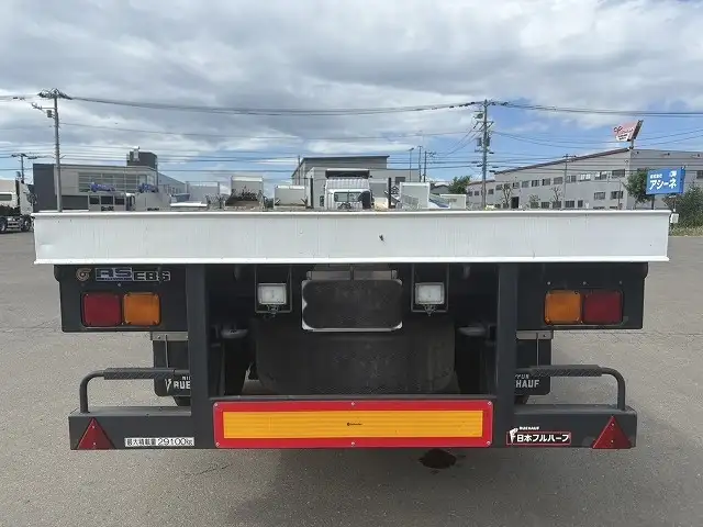 車検:令和8年2月25日 積載:29.1t フルハーフ 12m3軸フラットトレーラー スーパーシングル リフトアクスルの画像6