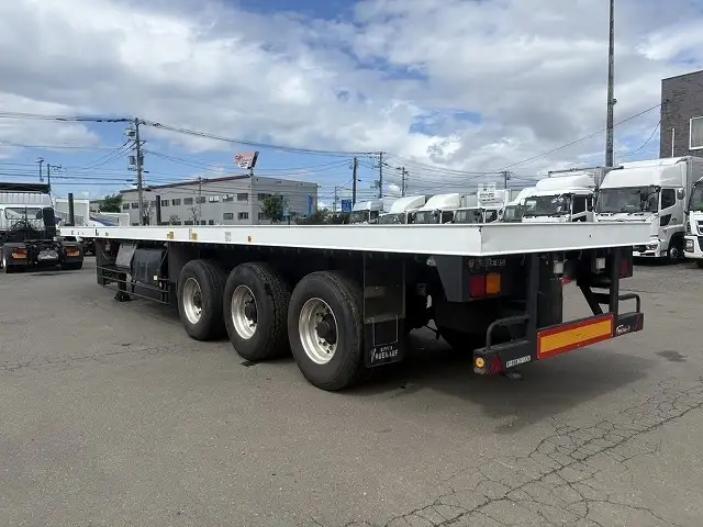 車検:令和8年2月25日 積載:29.1t フルハーフ 12m3軸フラットトレーラー スーパーシングル リフトアクスルの画像7