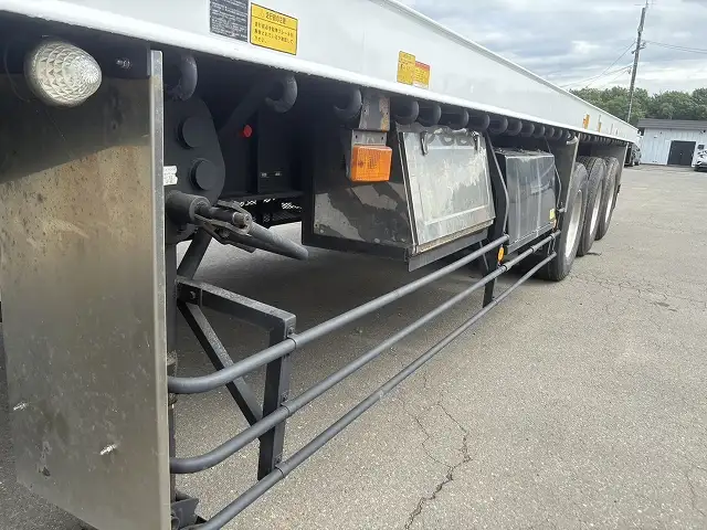 車検:令和8年2月25日 積載:29.1t フルハーフ 12m3軸フラットトレーラー スーパーシングル リフトアクスルの画像9